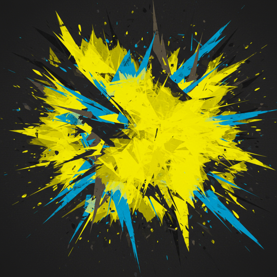 Abstract Painting 'Vibrant Chaos